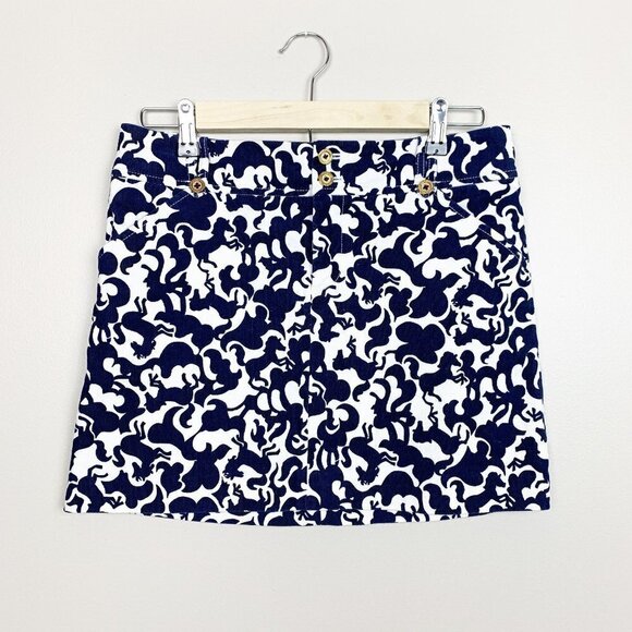 Lilly Pulitzer Horse Print Corduroy Mini Skirt - Picture 1 of 10